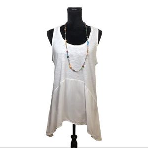 Nordstrom Caslon White Sleeveless Tunic Size Large